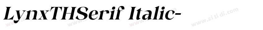 LynxTHSerif Italic字体转换 LynxTHSerif Italic字体转换